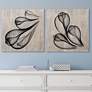 1_Coastal Serenity 24" Square 2-Piece Giclee Wood Wall Art Set