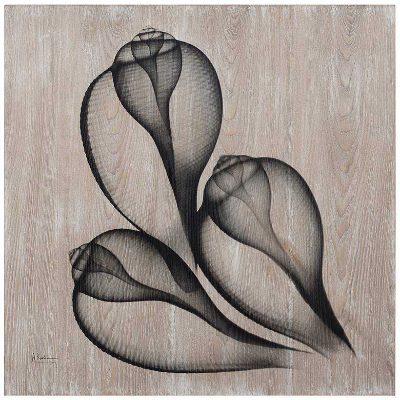 Image 2 Coastal Serenity II 24" Square Giclee Printed Wood Wall Art