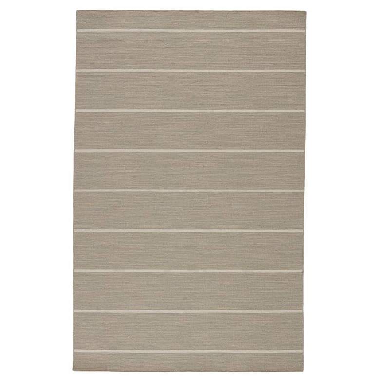 Image 1 Coastal Shores Cape COH17 5'x8' Gray White Striped Area Rug