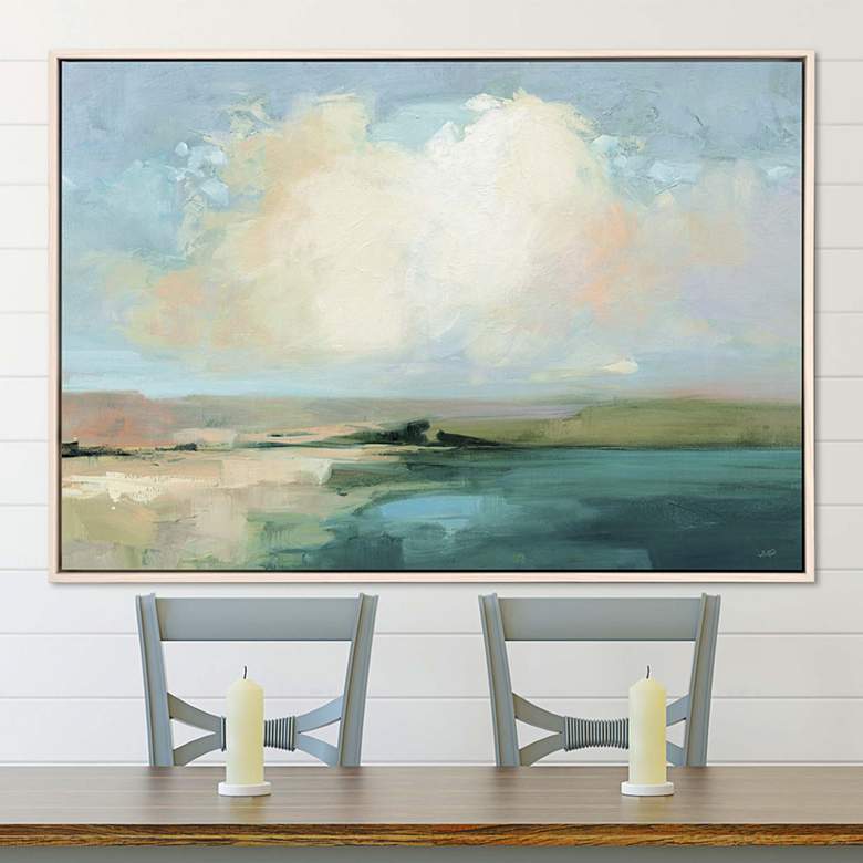 Image 1 Coastal Sky 52" Wide Framed Giclee on Canvas Wall Art
