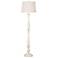 Coastal Turned Base White Finish Traditional Floor Lamp