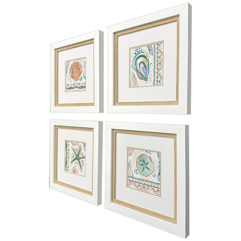 Image 2 Coastline 18"W x 18"H Framed Art Set of 4 more views