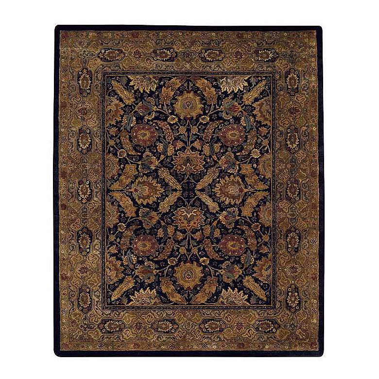 Image 1 Coat of Arms 5x8 Black Area Rug