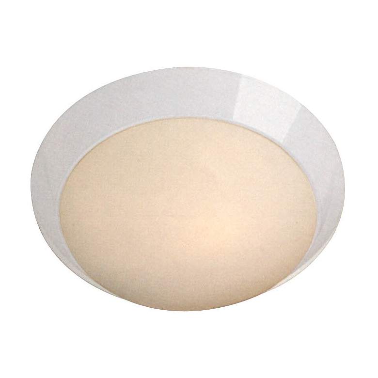 Image 1 Cobalt 11.25" Wide White Flush Mount w/ Opal Glass Shade