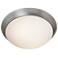 Cobalt - 11" E26 LED Flush Mount - Brushed Steel Finish - Opal Glass S