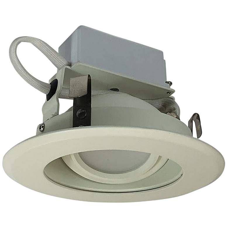 Image 1 Cobalt  4 inch White Adjustable LED Recessed Reflector Downlight