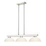 6_Cobalt 46" Wide Brushed Nickel 3-Light Billiard Pendant more views
