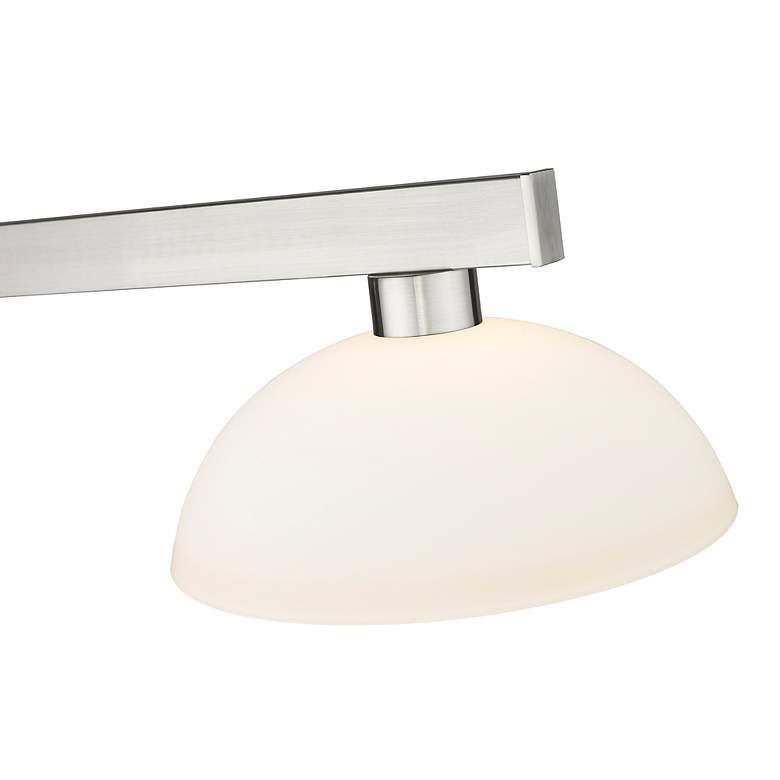 Image 7 Cobalt 46" Wide Brushed Nickel 3-Light Billiard Pendant more views