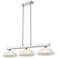 Cobalt 46" Wide Brushed Nickel 3-Light Billiard Pendant