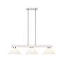 4_Cobalt 46" Wide Brushed Nickel 3-Light Billiard Pendant more views