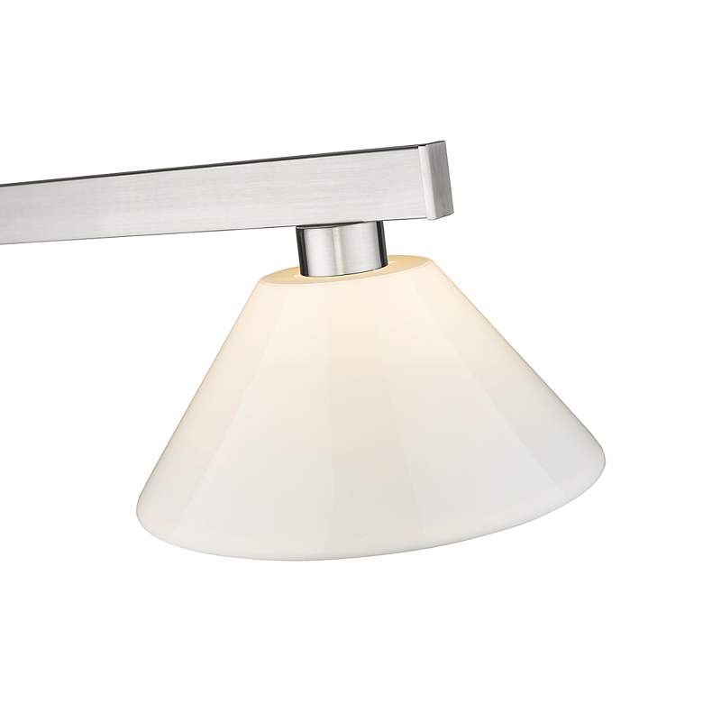 Image 6 Cobalt 46" Wide Brushed Nickel 3-Light Billiard Pendant more views