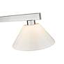 6_Cobalt 46" Wide Brushed Nickel 3-Light Billiard Pendant more views