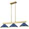 Cobalt 49 3/4" Wide Modern Gold 3-Light Billiard Pendant