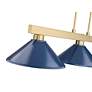 7_Cobalt 49 3/4" Wide Modern Gold 3-Light Billiard Pendant more views