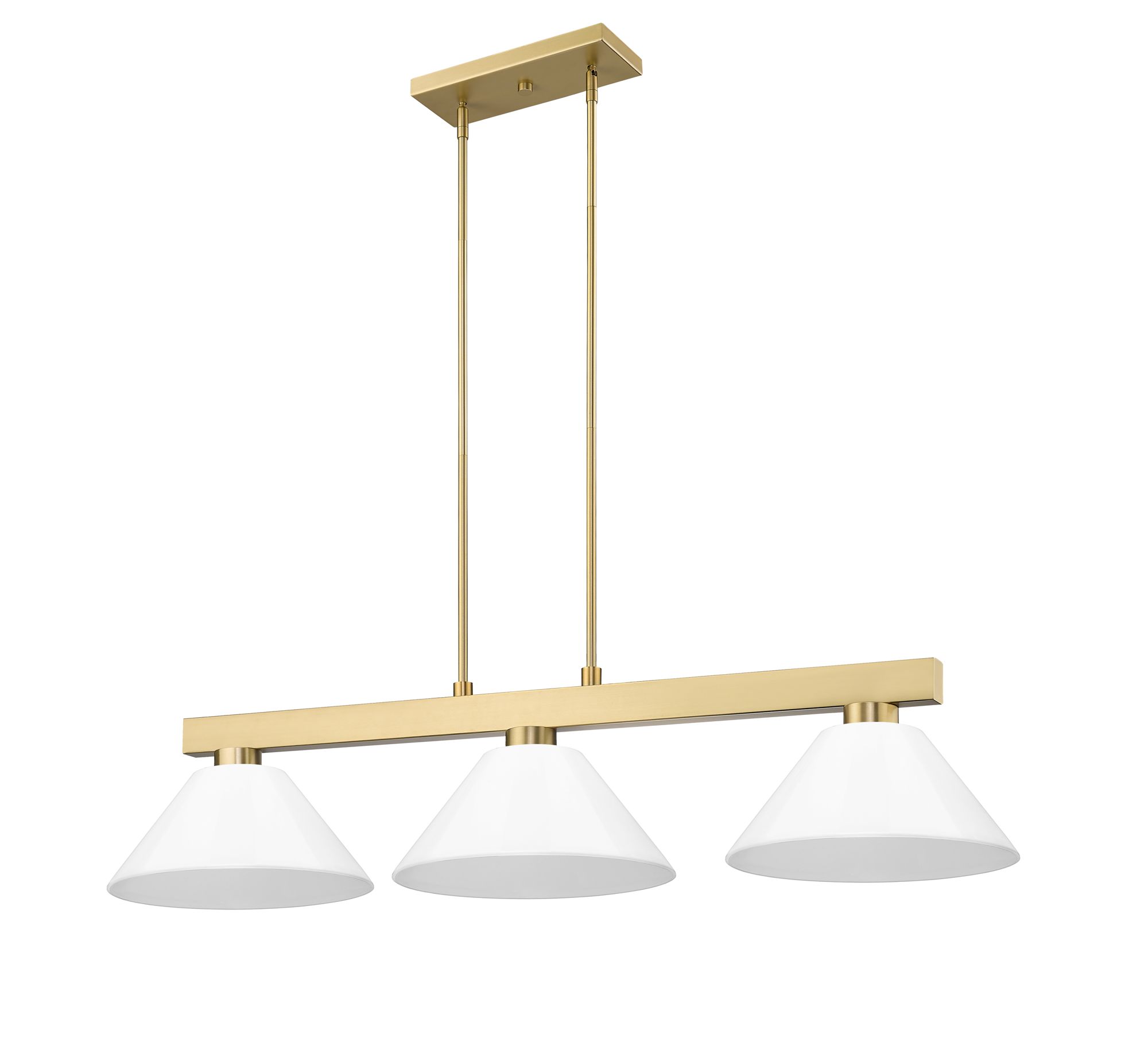 Cobalt 49 3/4" Wide Modern Gold 3-Light Billiard Pendant in scene