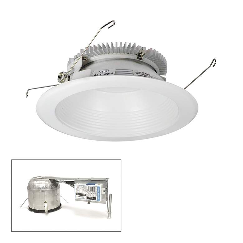 Cobalt 6&quot; White 1500lm LED Round Baffle Remodel Recessed Kit