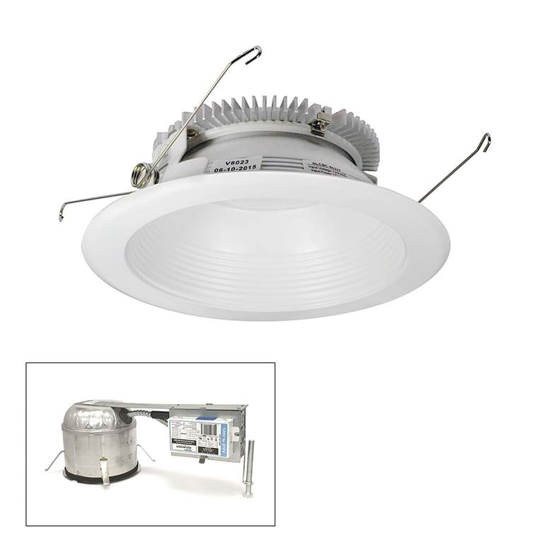 Image 1 Cobalt 6" White 1500lm LED Round Baffle Remodel Recessed Kit