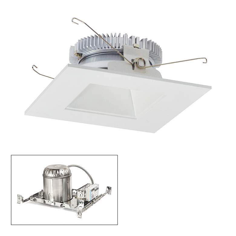 Image 1 Cobalt 6 inch White 1500lm LED Square-Square Non-IC Recessed Kit
