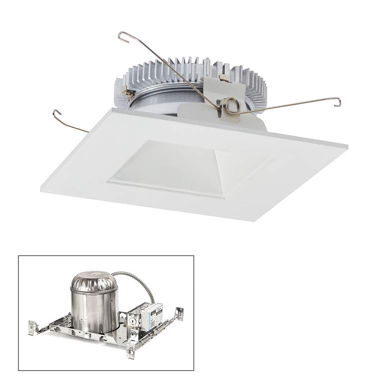Image 1 Cobalt 6 inch White 2000lm LED Square-Square Non-IC Recessed Kit
