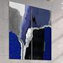 Cobalt Abstract 72"W 2-Piece Tempered Glass Graphic Wall Art in scene