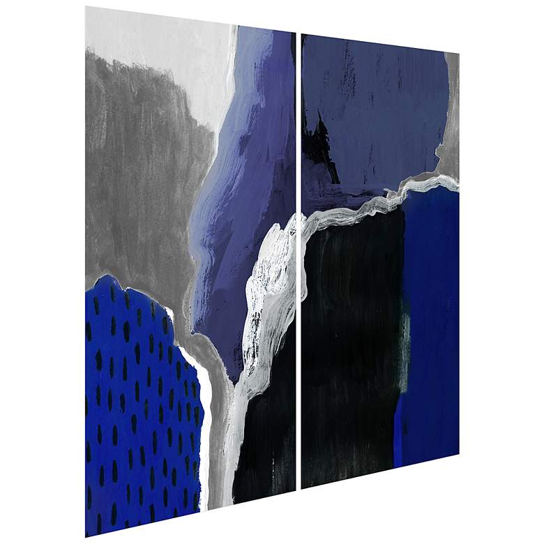 Image 5 Cobalt Abstract 72"W 2-Piece Tempered Glass Graphic Wall Art more views