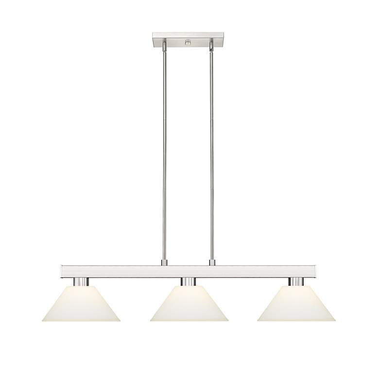 Image 3 Cobalt by Z-Lite Brushed Nickel 3 Light Billiard Light more views