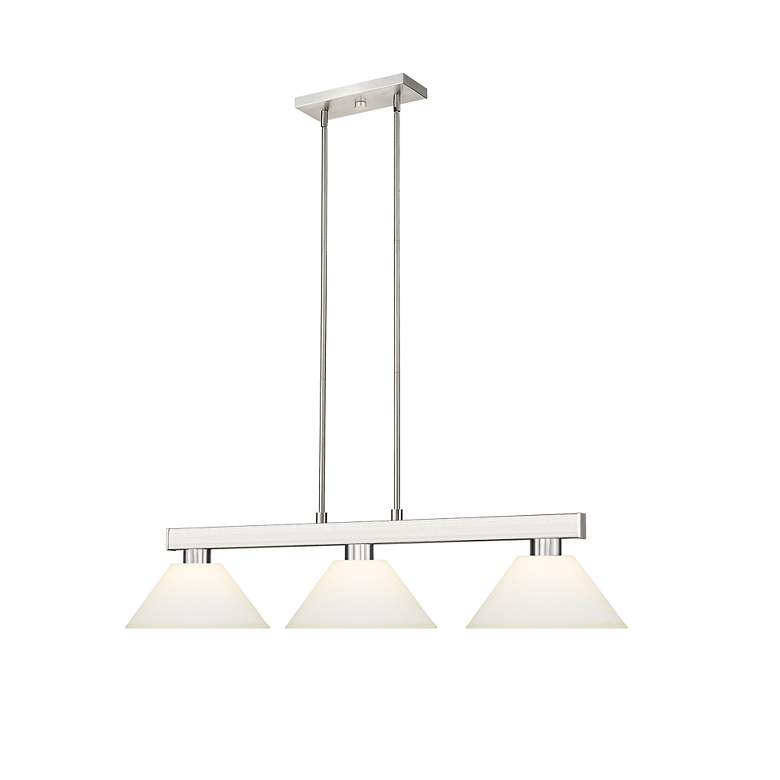 Image 4 Cobalt by Z-Lite Brushed Nickel 3 Light Billiard Light more views