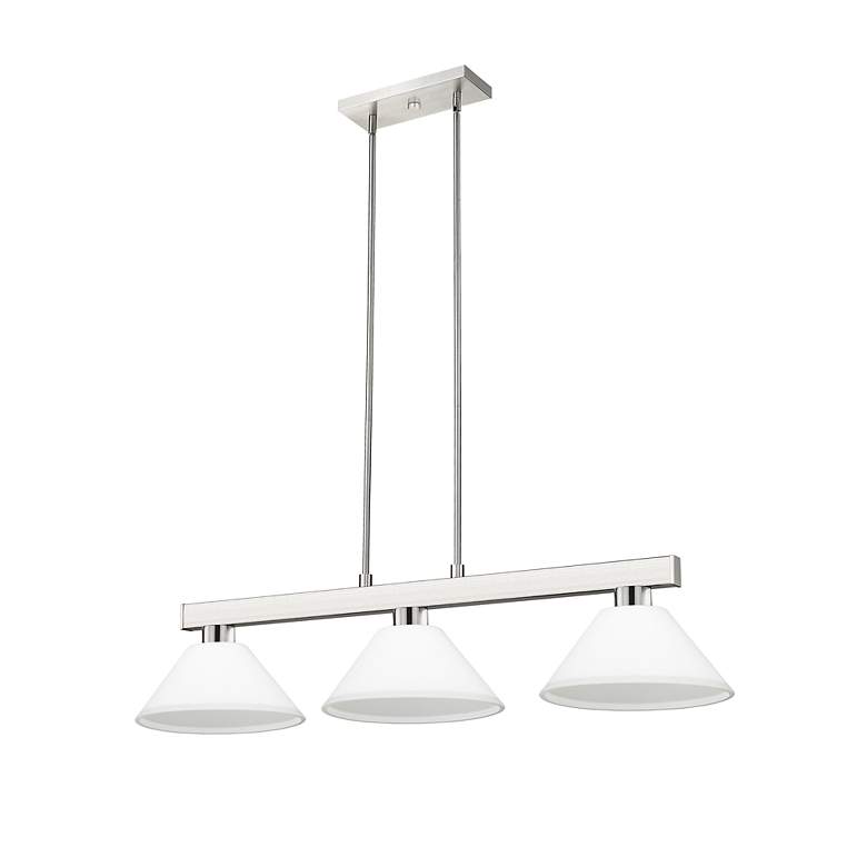 Image 6 Cobalt by Z-Lite Brushed Nickel 3 Light Billiard Light more views