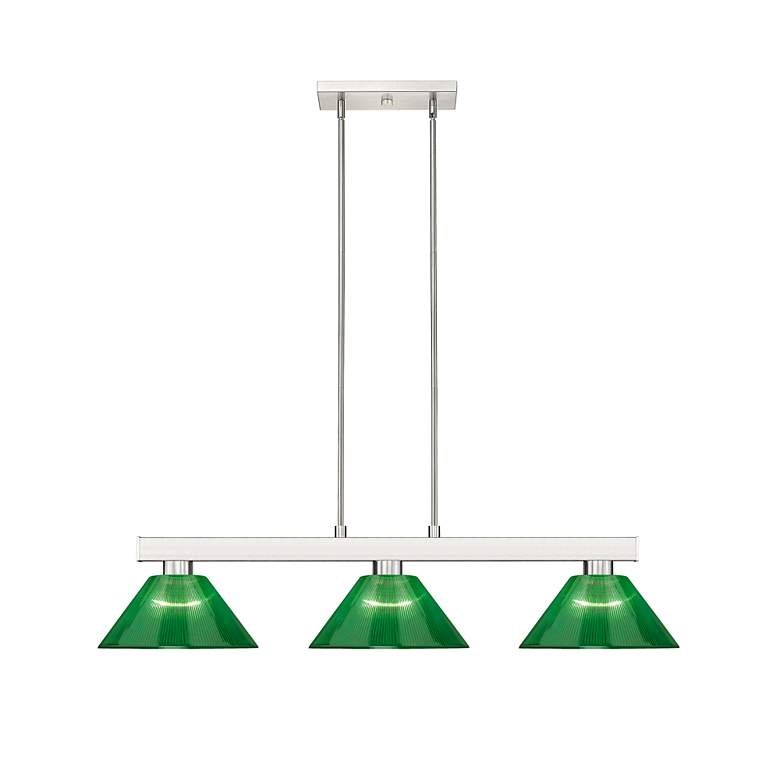 Image 2 Cobalt by Z-Lite Brushed Nickel 3 Light Billiard Light more views