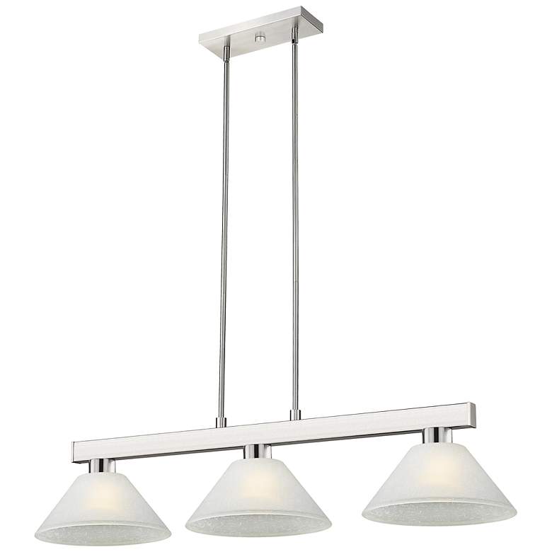 Image 1 Cobalt by Z-Lite Brushed Nickel 3 Light Billiard Light