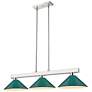 1_Cobalt by Z-Lite Brushed Nickel 3 Light Billiard Light