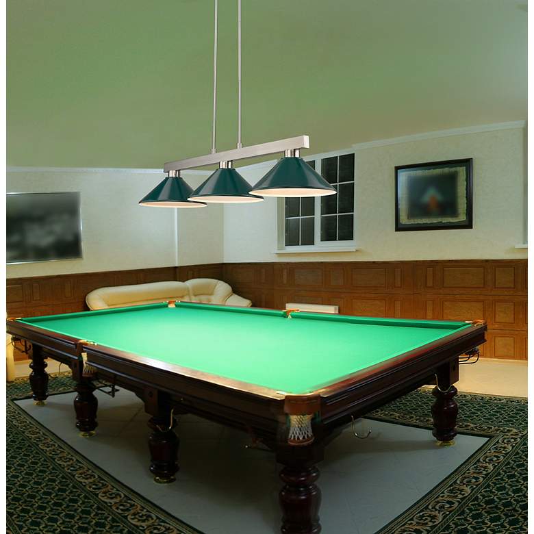 Image 2 Cobalt by Z-Lite Brushed Nickel 3 Light Billiard Light more views
