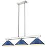 2_Cobalt by Z-Lite Brushed Nickel 3 Light Billiard Light