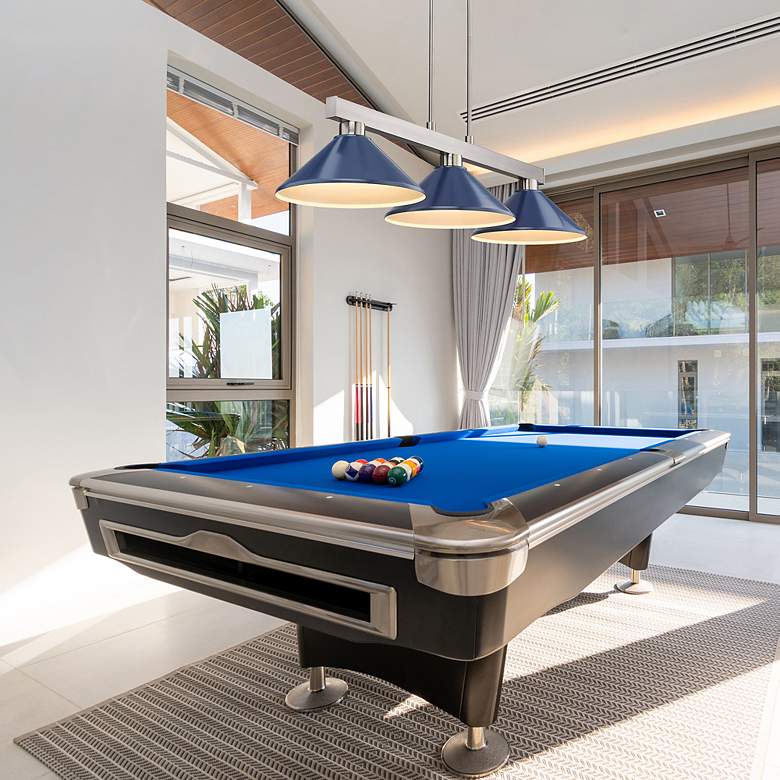 Image 3 Cobalt by Z-Lite Brushed Nickel 3 Light Billiard Light more views