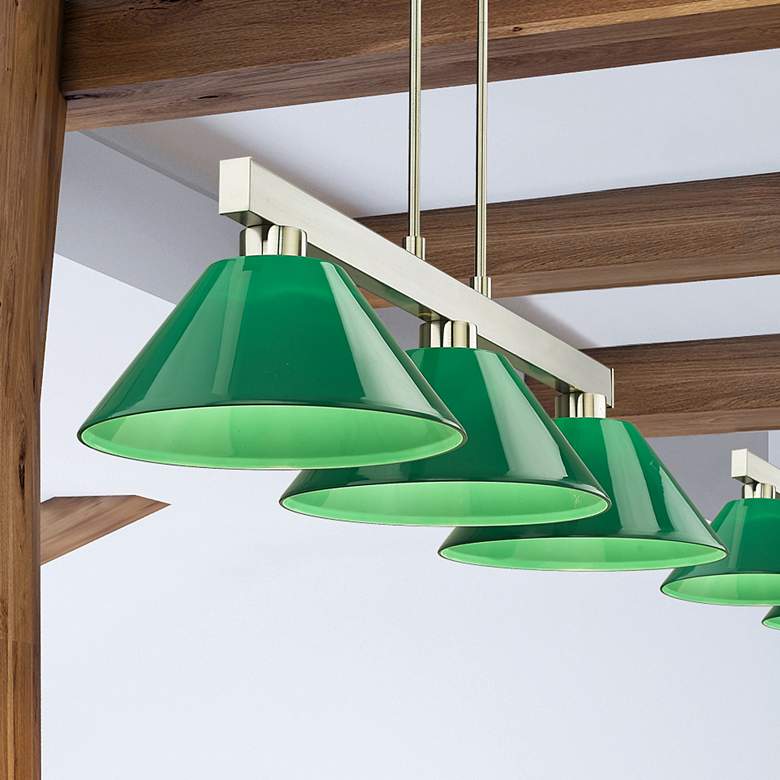 Image 1 Cobalt by Z-Lite Brushed Nickel 3 Light Billiard Light