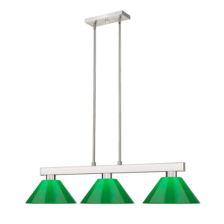 Image 5 Cobalt by Z-Lite Brushed Nickel 3 Light Billiard Light more views
