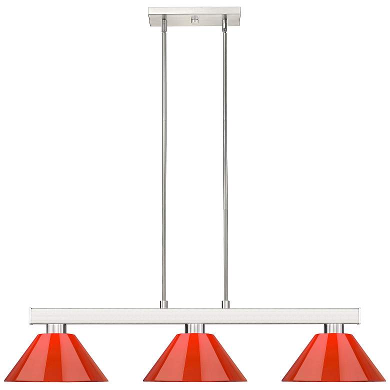 Image 3 Cobalt by Z-Lite Brushed Nickel 3 Light Billiard Light more views