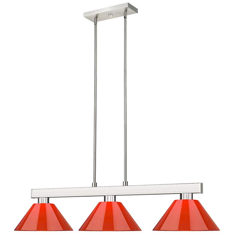 Image 4 Cobalt by Z-Lite Brushed Nickel 3 Light Billiard Light more views
