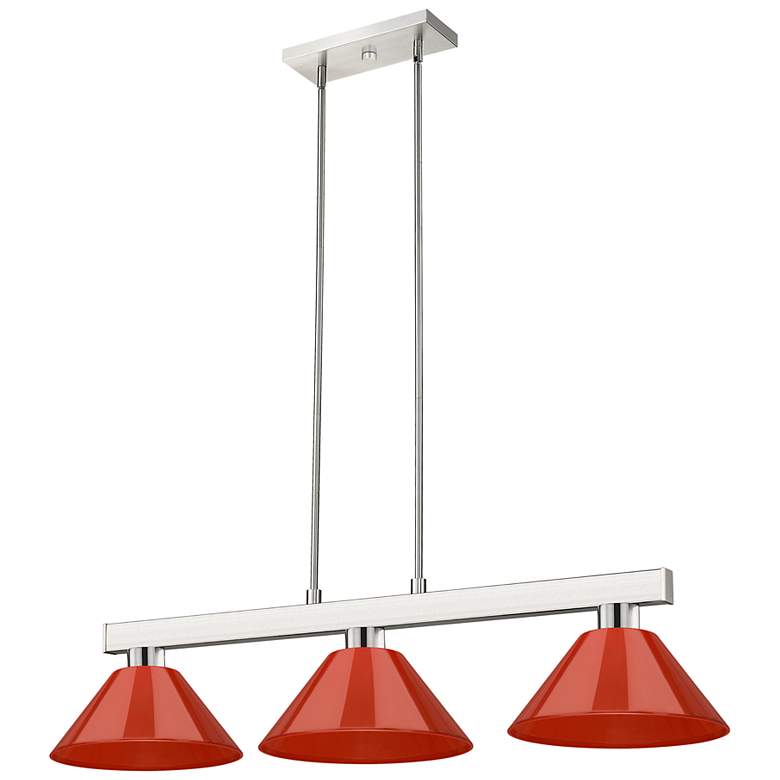 Image 6 Cobalt by Z-Lite Brushed Nickel 3 Light Billiard Light more views