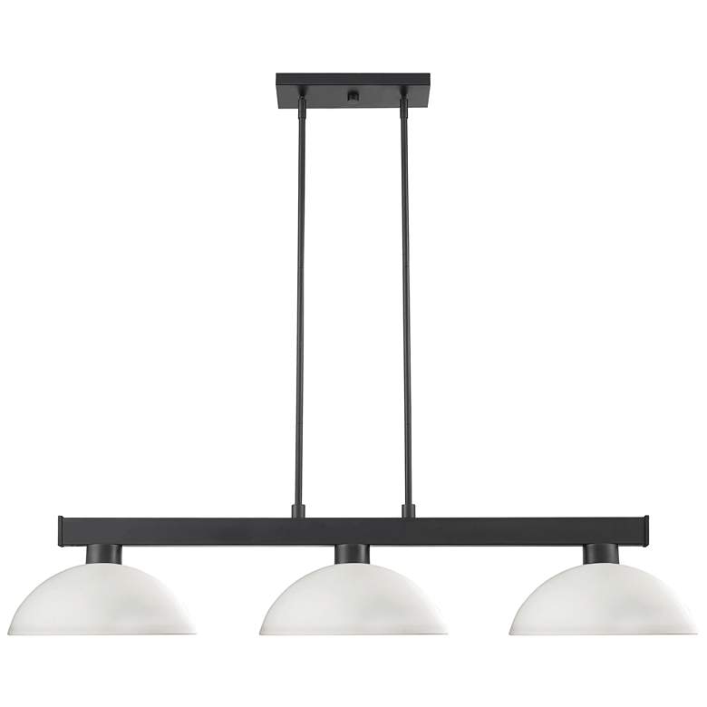 Image 1 Cobalt by Z-Lite Matte Black 3 Light Billiard Light