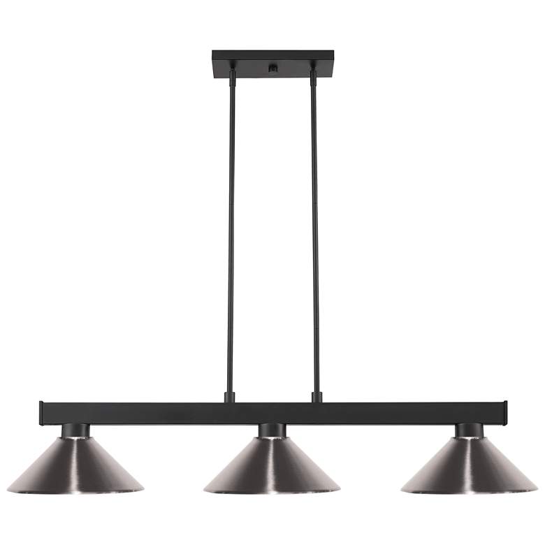 Image 1 Cobalt by Z-Lite Matte Black 3 Light Billiard Light