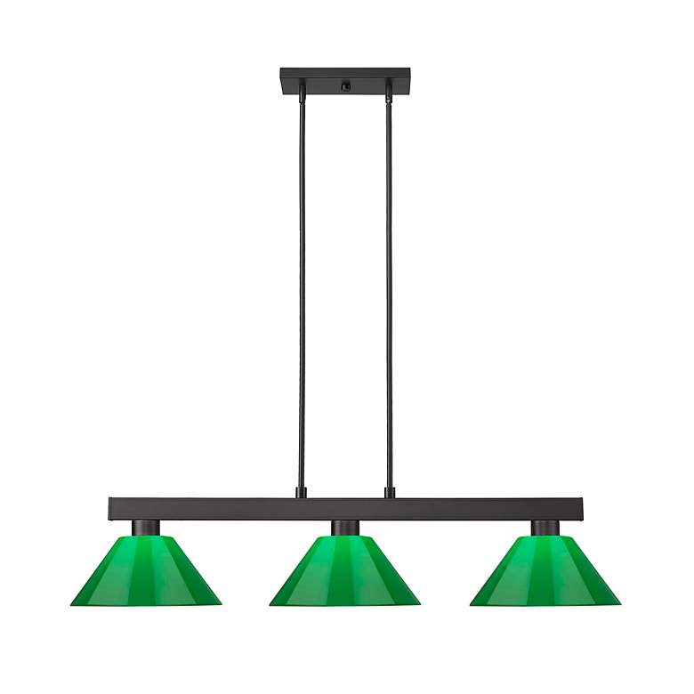 Image 4 Cobalt by Z-Lite Matte Black 3 Light Billiard Light more views