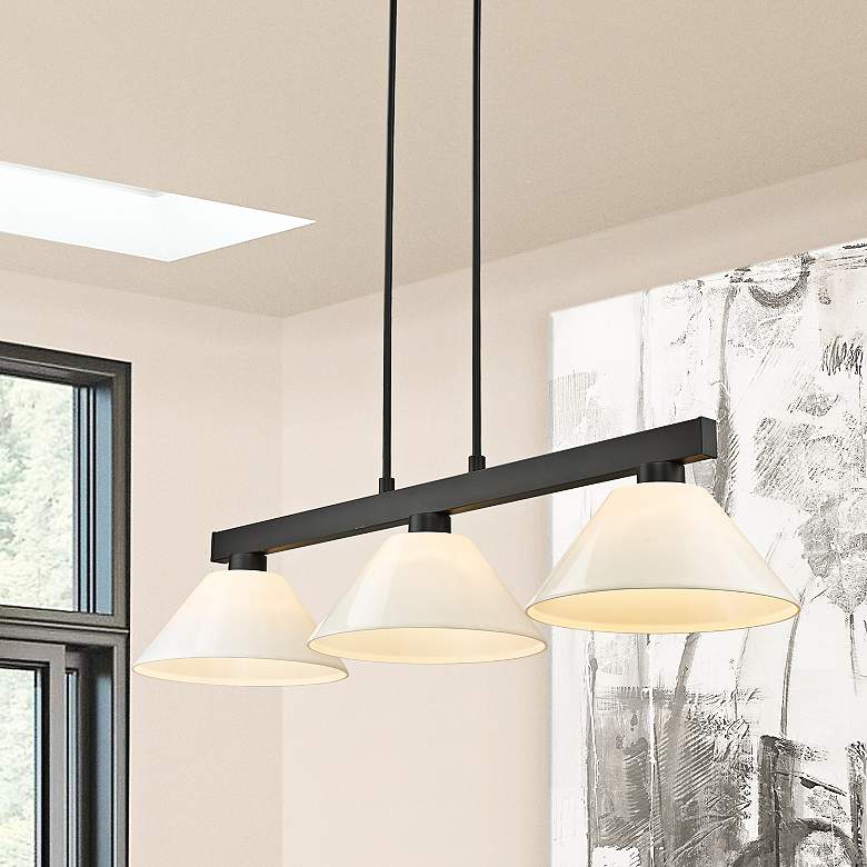 Image 2 Cobalt by Z-Lite Matte Black 3 Light Billiard Light