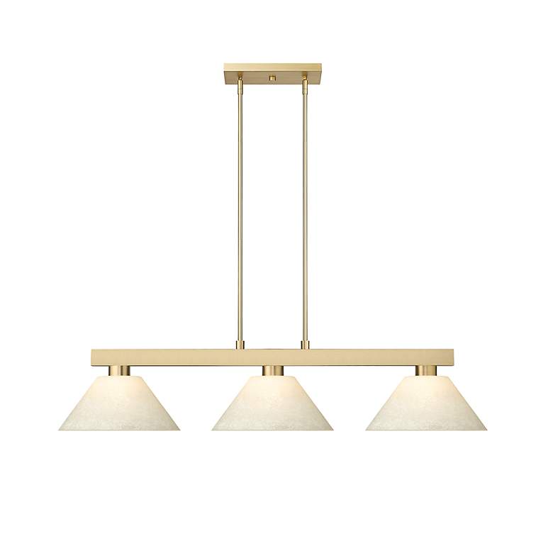 Image 3 Cobalt by Z-Lite Modern Gold with Golden Mottle 3 Light Billiard more views