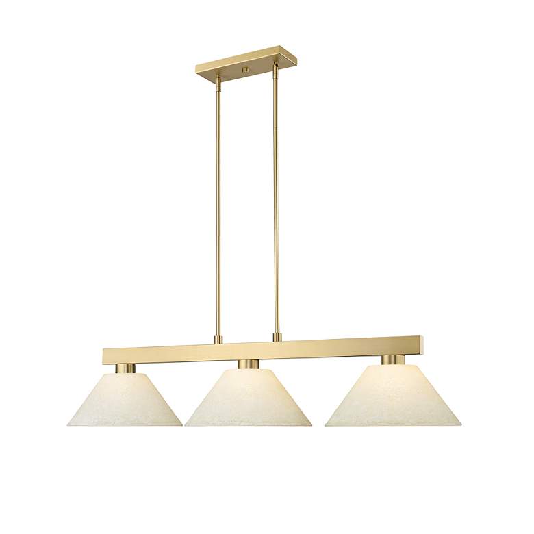 Image 4 Cobalt by Z-Lite Modern Gold with Golden Mottle 3 Light Billiard more views