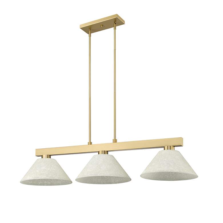 Image 6 Cobalt by Z-Lite Modern Gold with Golden Mottle 3 Light Billiard more views