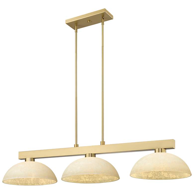 Image 1 Cobalt by Z-Lite Modern Gold with Golden Mottle 3 Light Billiard