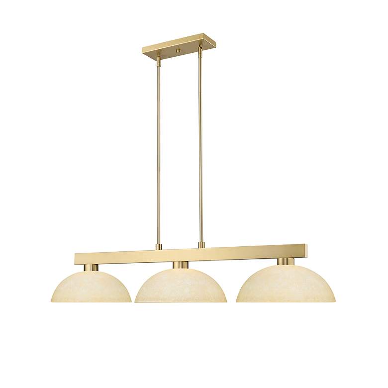 Image 4 Cobalt by Z-Lite Modern Gold with Golden Mottle 3 Light Billiard more views