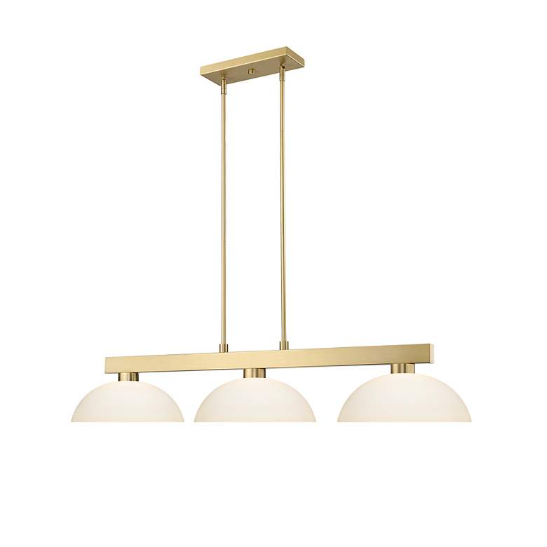 Image 4 Cobalt by Z-Lite Modern Gold with Matte Opal 3 Light Billiard more views