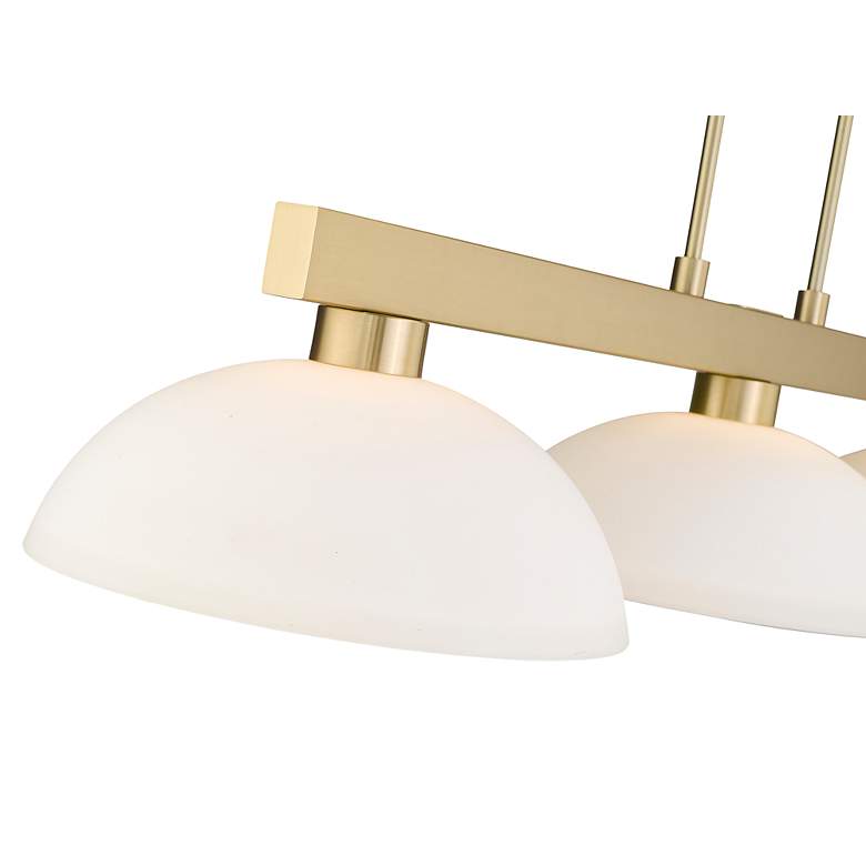 Image 5 Cobalt by Z-Lite Modern Gold with Matte Opal 3 Light Billiard more views